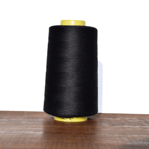 Sewing Thread Polyester Black Cones Black or White 100% Polyester Serger  Thread 120G for Hand and Sewing Machine 6,000 Yards 