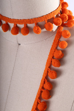 1 Yard Orange Smaller Variation Pom Pom Trim