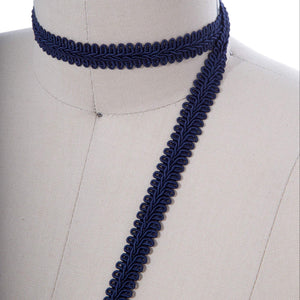 5/8" Navy Blue Upholstery Braided Gimp Trim