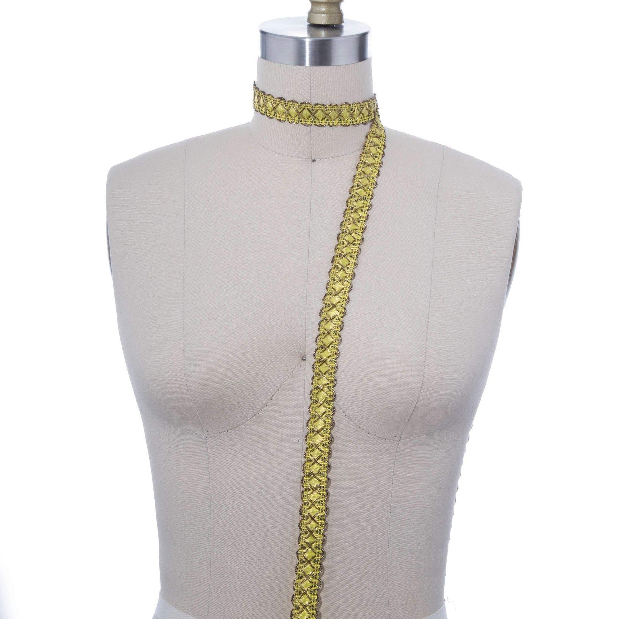 5/8" Mustard Yellow Braided Upholstery Gimp Trim