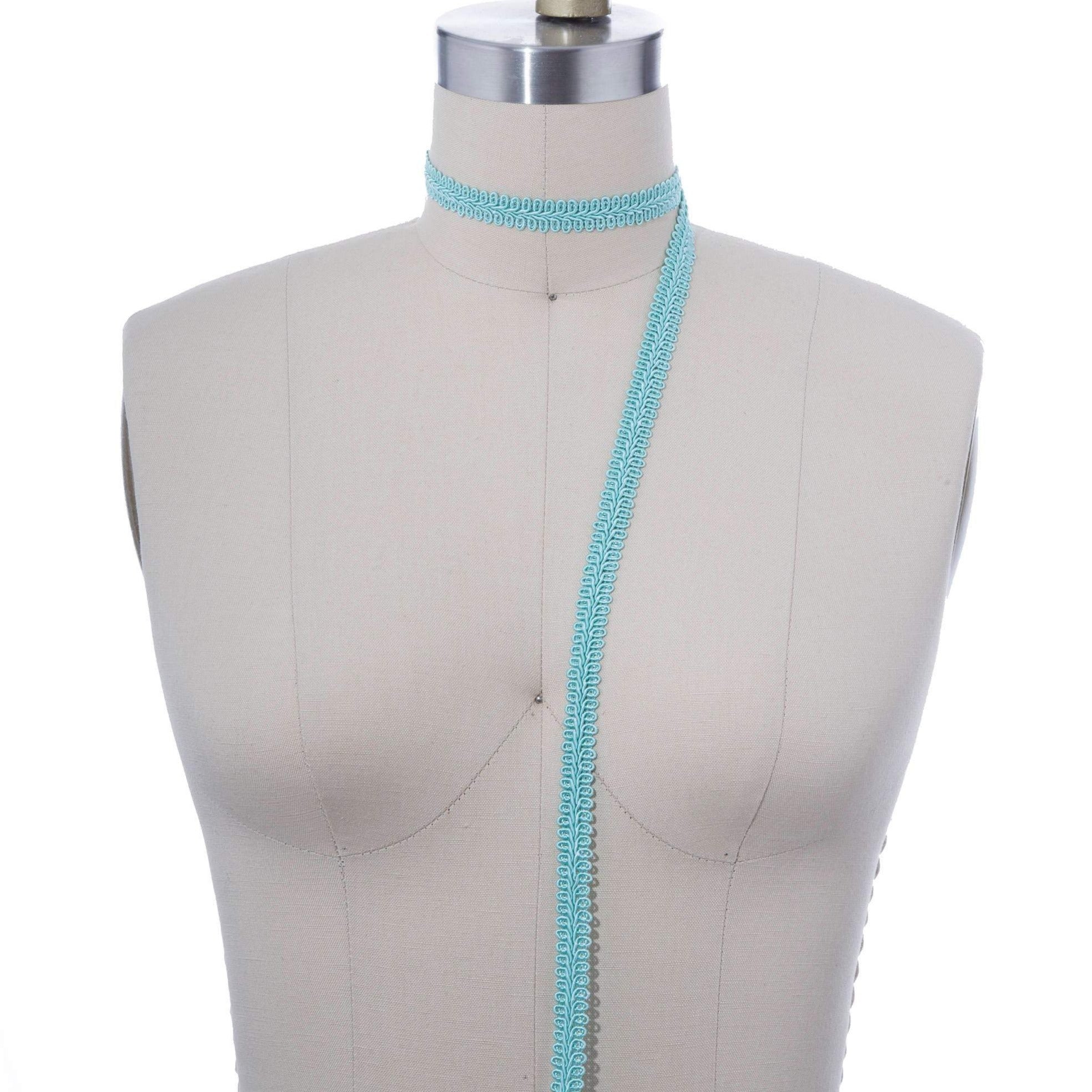 5/8" Turquoise Blue French Braided Gimp Trim