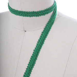 5/8" Vibrant Christmas Green Braided Gimp Trim