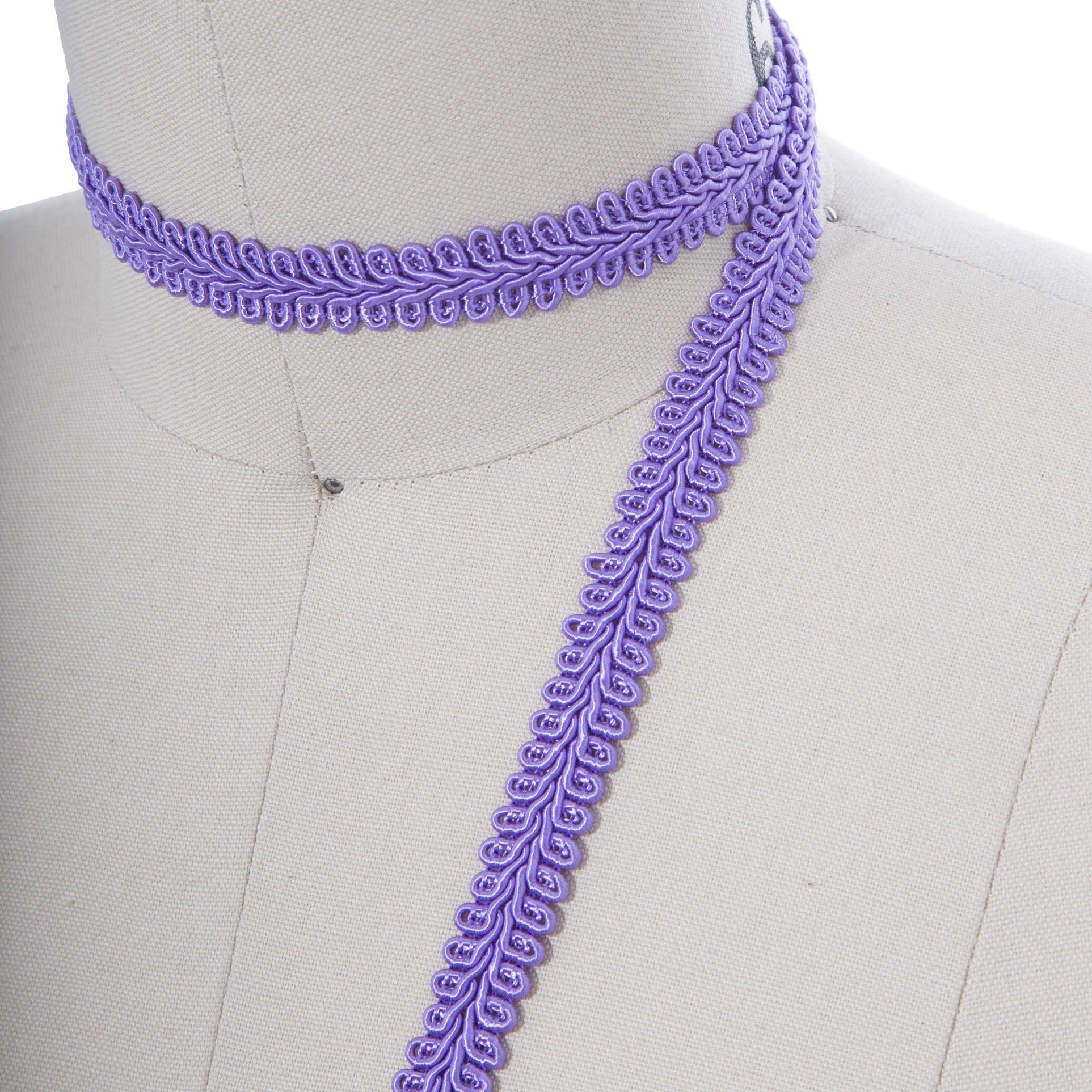 5/8" Lavender Braided Upholstery Gimp Trim