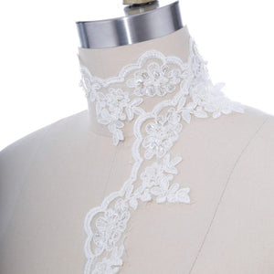 1 Yard 2.25" Beaded Arch Style Bridal Lace Trim