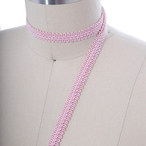 5/8" Baby Pink French Upholstery Braided Gimp Trim Ribbon