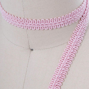 5/8" Baby Pink French Upholstery Braided Gimp Trim Ribbon