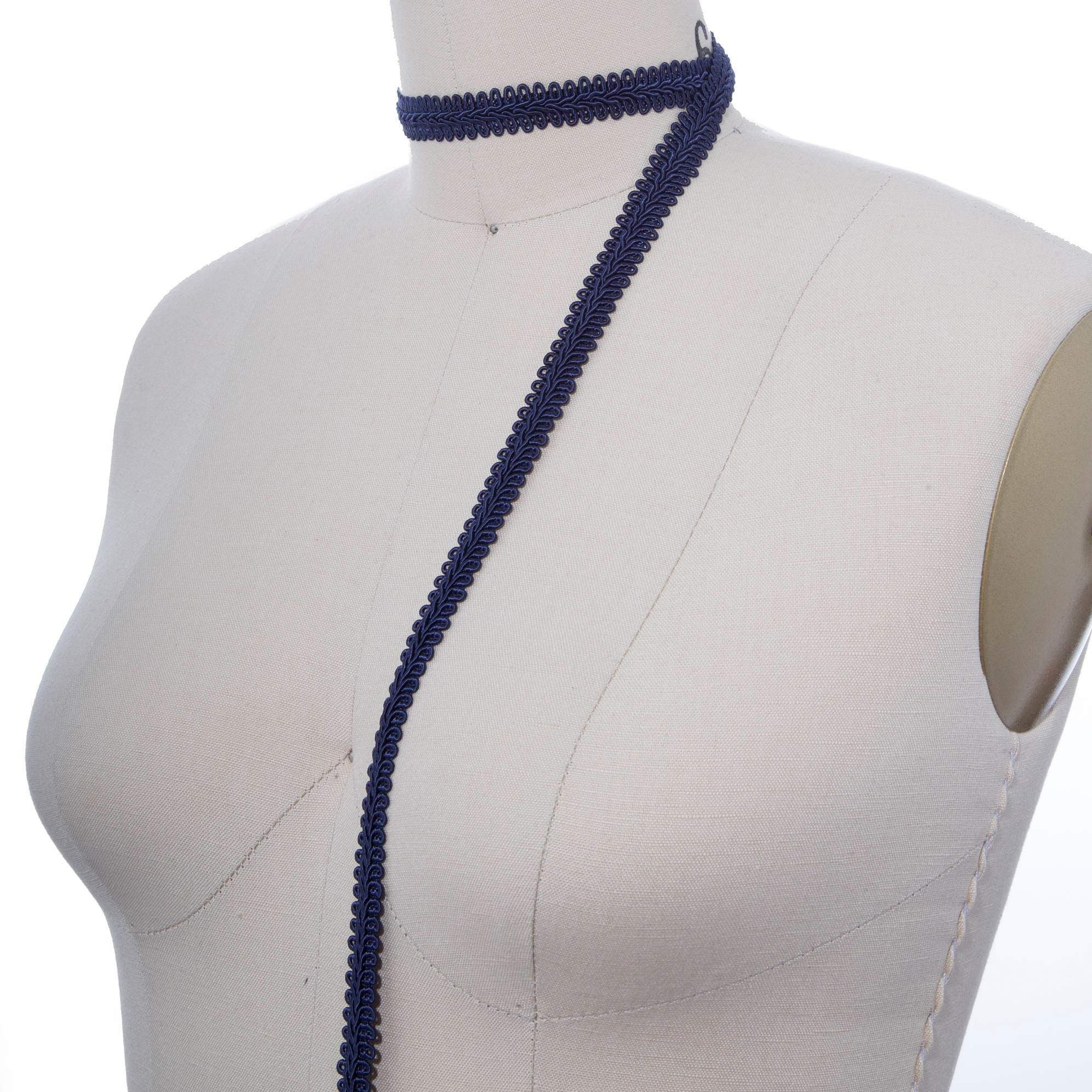 5/8" Navy Blue Upholstery Braided Gimp Trim