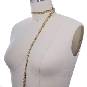 3/8" Blondini Yellow Gold Scrolled Gimp Trim