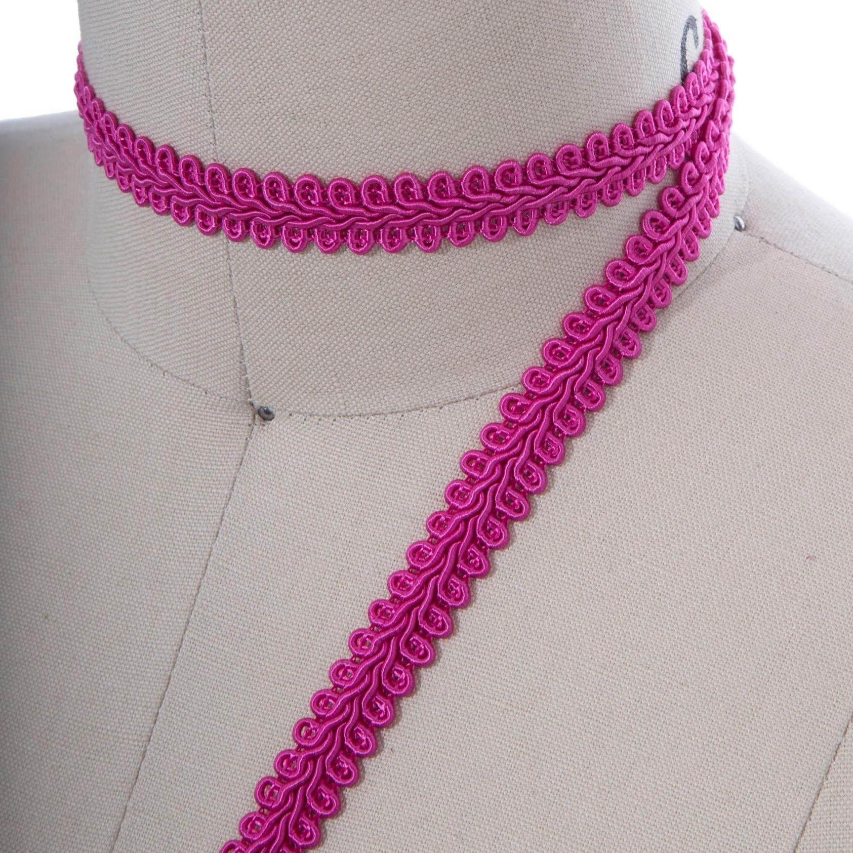 5/8" Magenta French Braided Gimp Trim