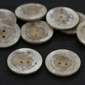 4 Beige Weathered Cement Plastic Button