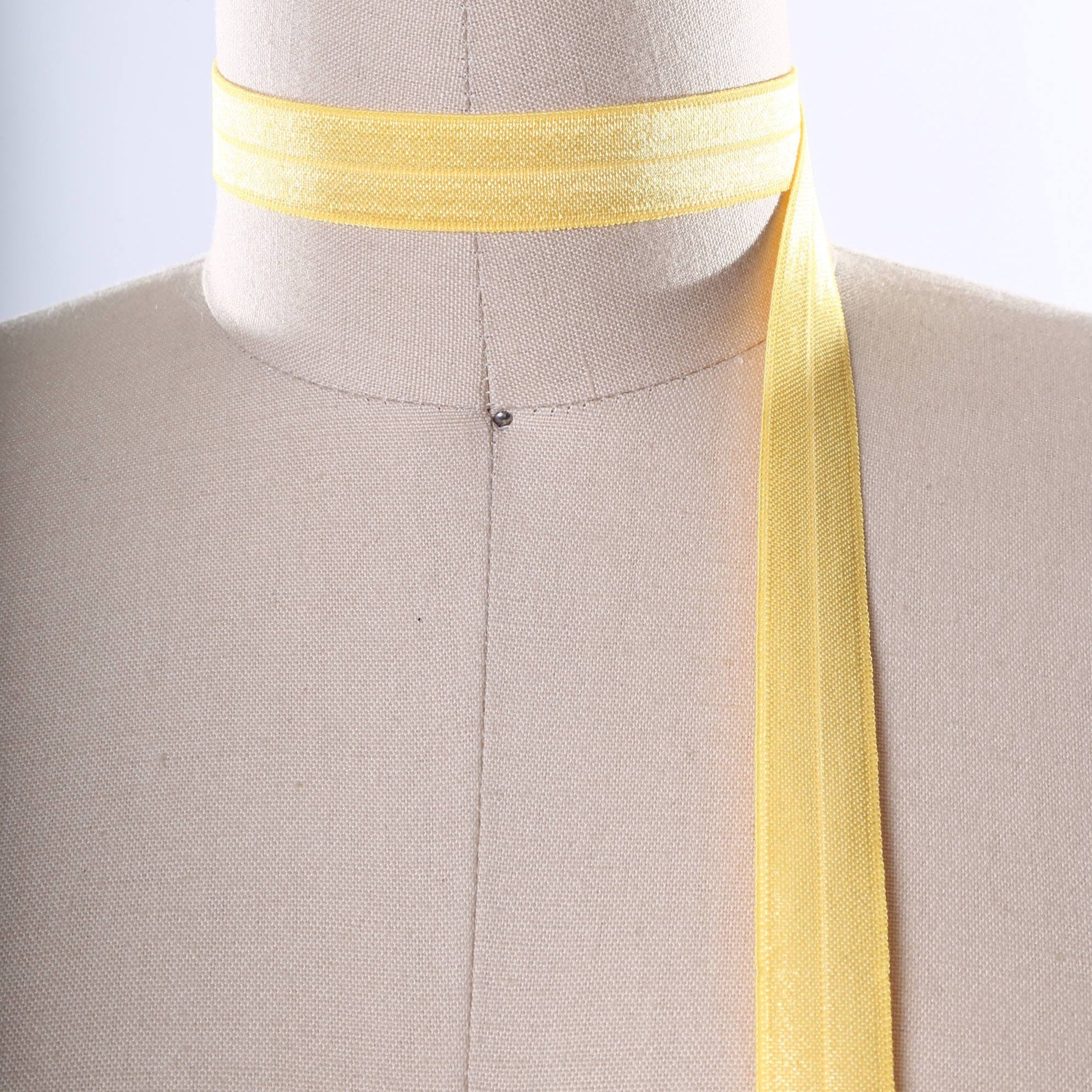 3 Yards 5/8" Pollen Yellow Fold Over Stretch Bias Trim