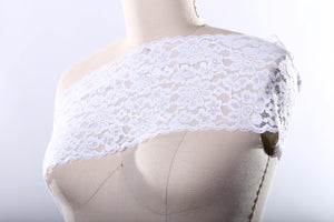 6.25" Wide White Stretch DIY Lingerie Lace Trim