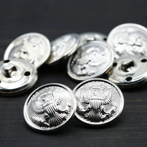 4 Silver USA Great Bald Eagle Aluminum Button