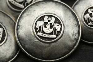 4 Silver Justice Metal Button