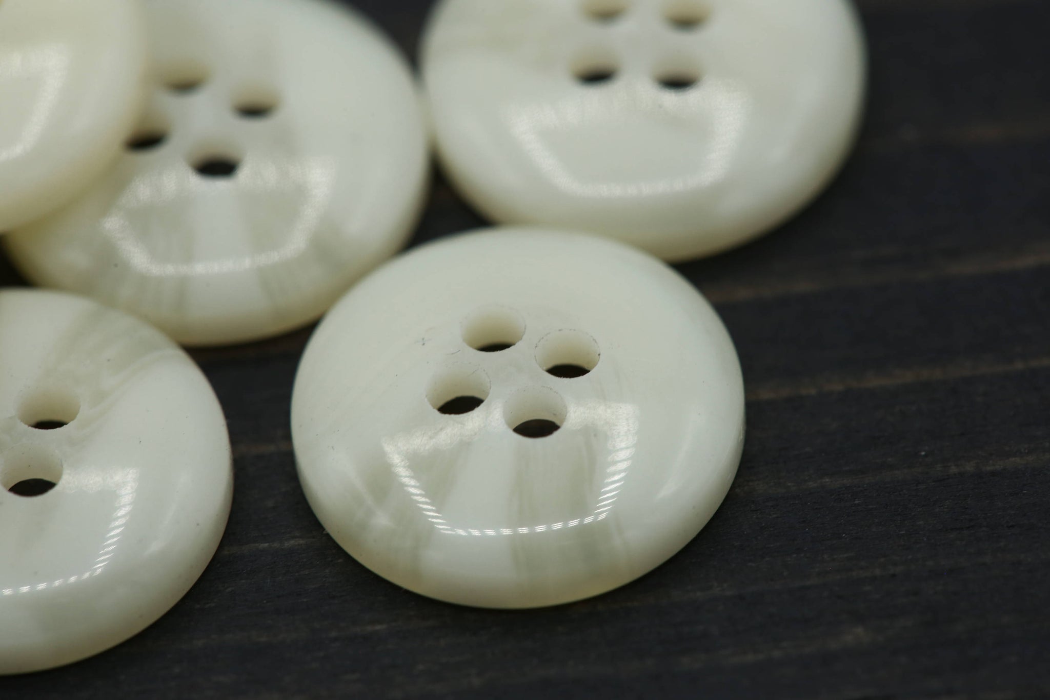 Ivory Ecru Plastic Small Shirt Button
