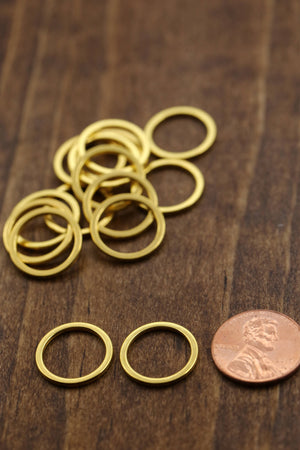 1 Dozen 1/2" Small Gold Adjuster Rings for Bras