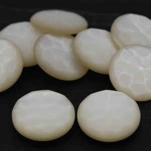 12 Off White Fish Scales Design Plastic Button