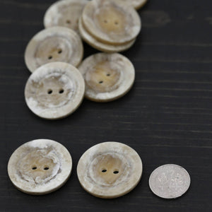 4 Beige Weathered Cement Plastic Button