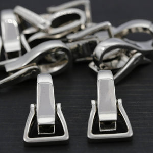 4 Pieces Modern Metal Silver Purse Clasps