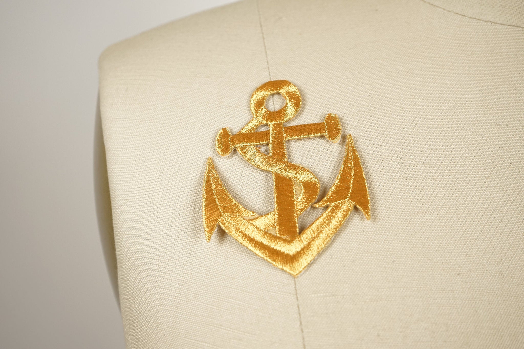 1 3" Gold or Silver Nautical Anchor Themed Embroidery Patch