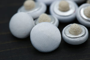 1 Dozen Bridal Buttons Wedding with Canvas Backing 11.5 mm, 12.5 mm