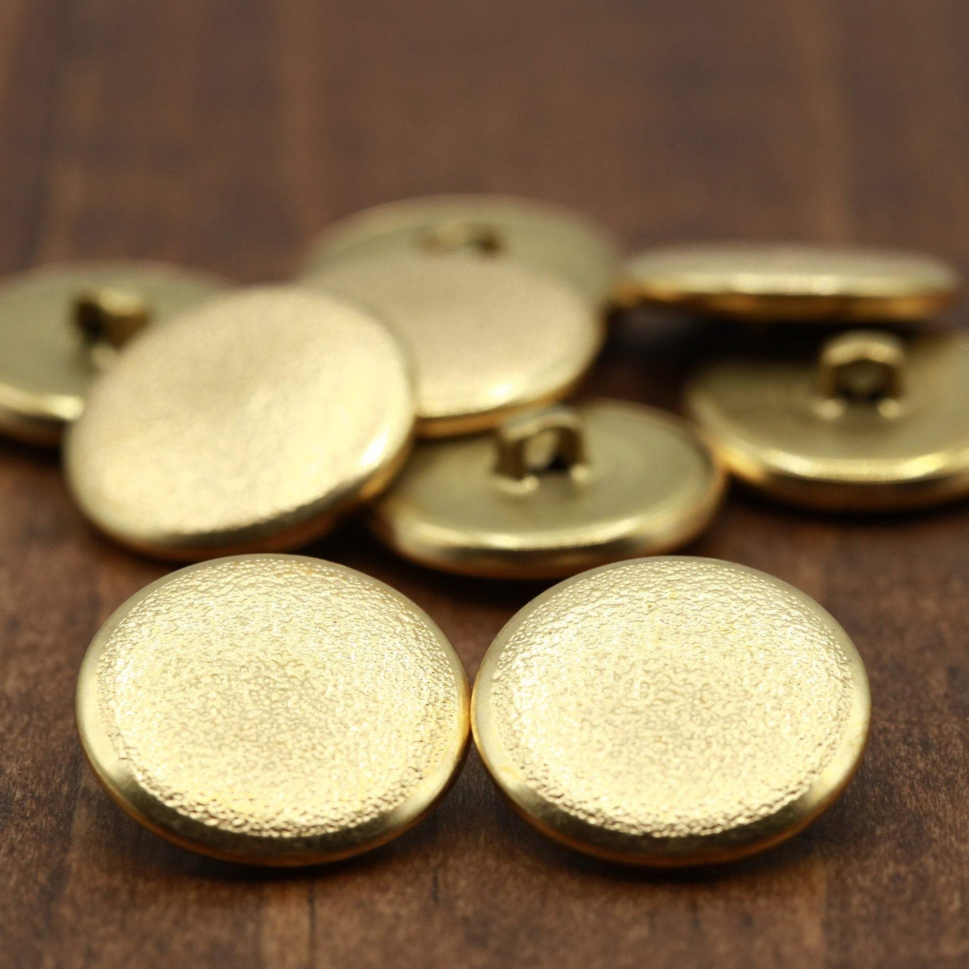 4 Gold Spray Paint Effect Metal Button