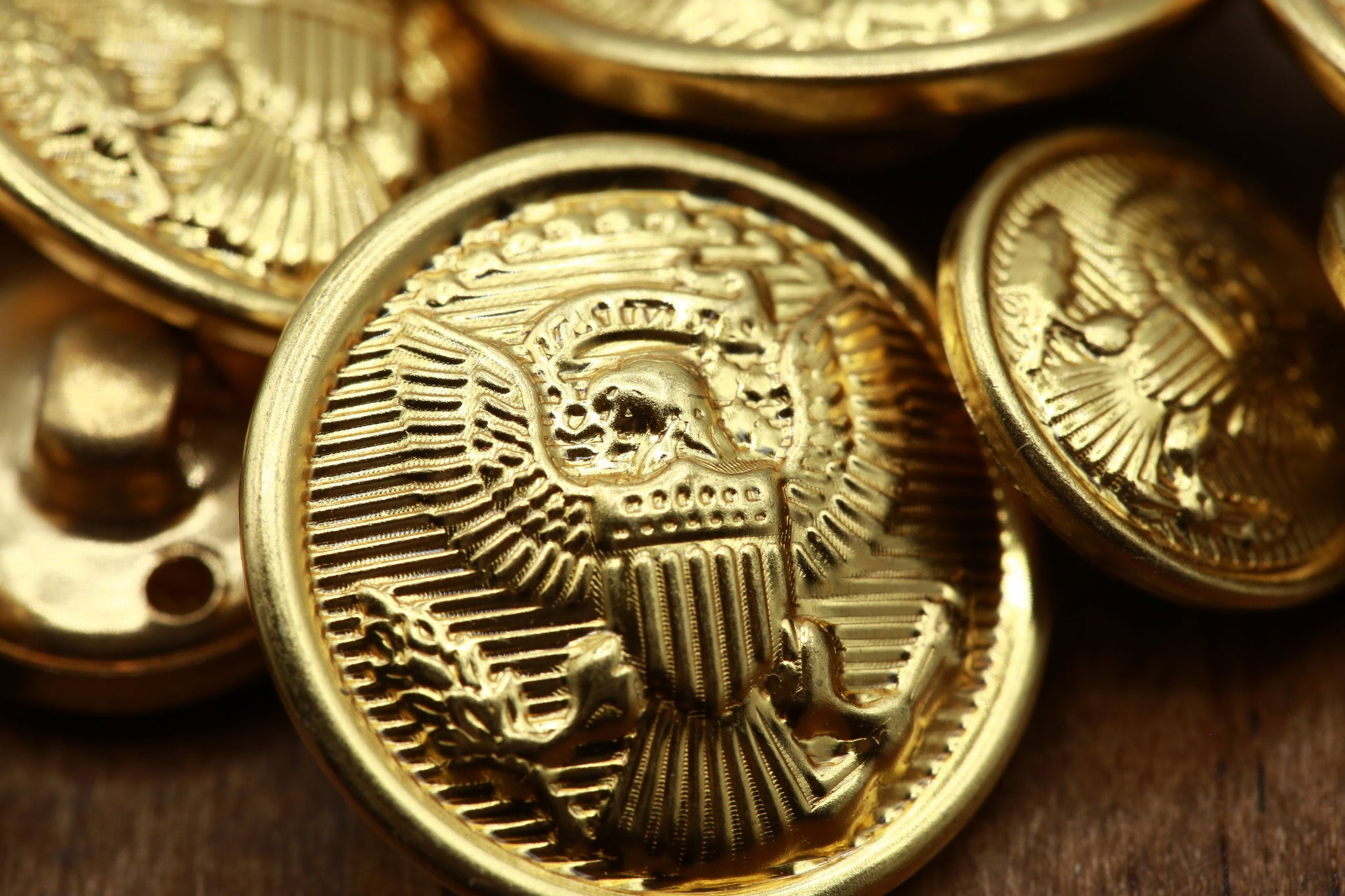 4 Gold Eagle Button