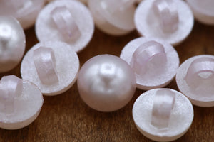 12 Pieces Pink Half Pearl Plastic Button