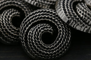 4 Pieces Gunmetal Swirl Rope Effect Plastic Button