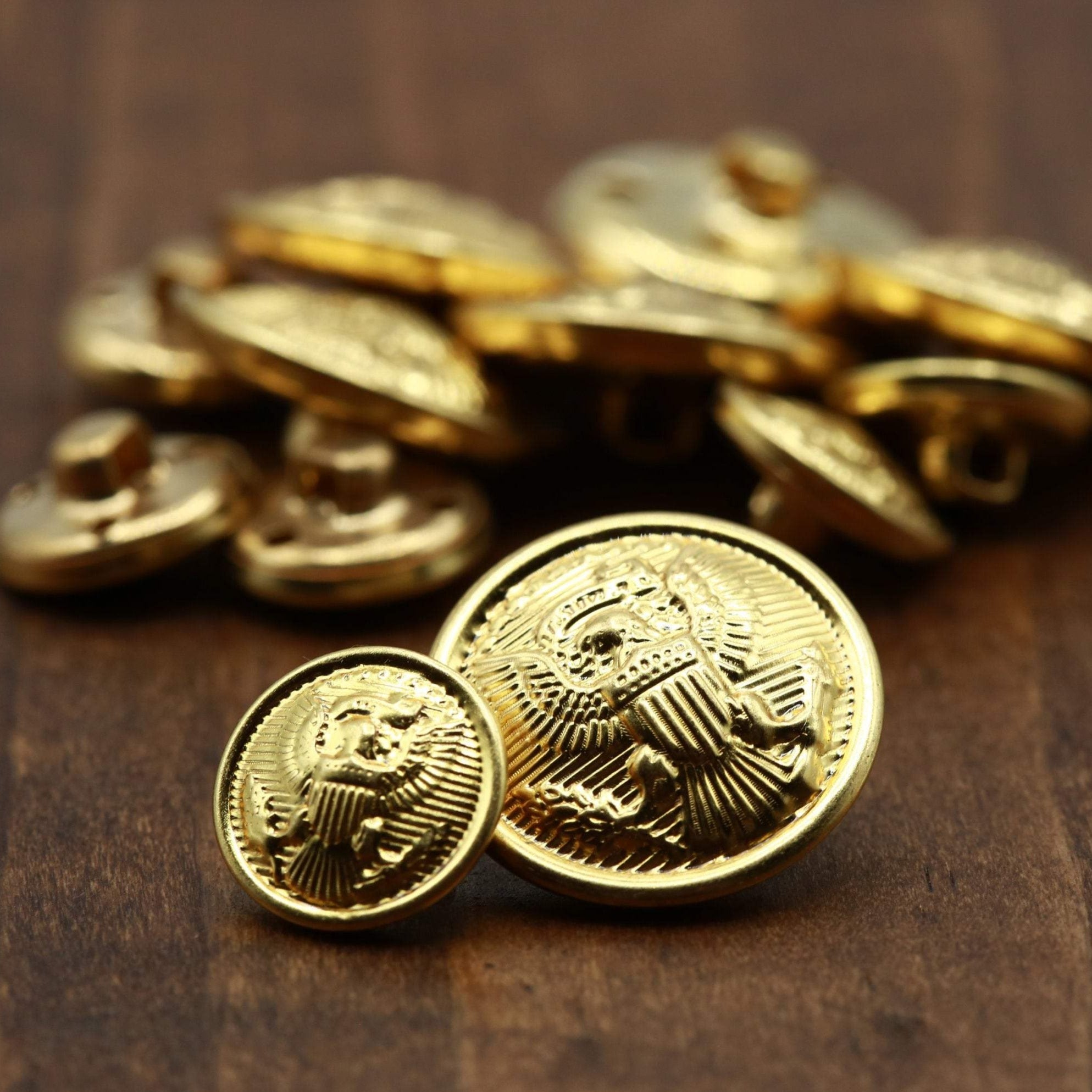 4 Gold Eagle Button