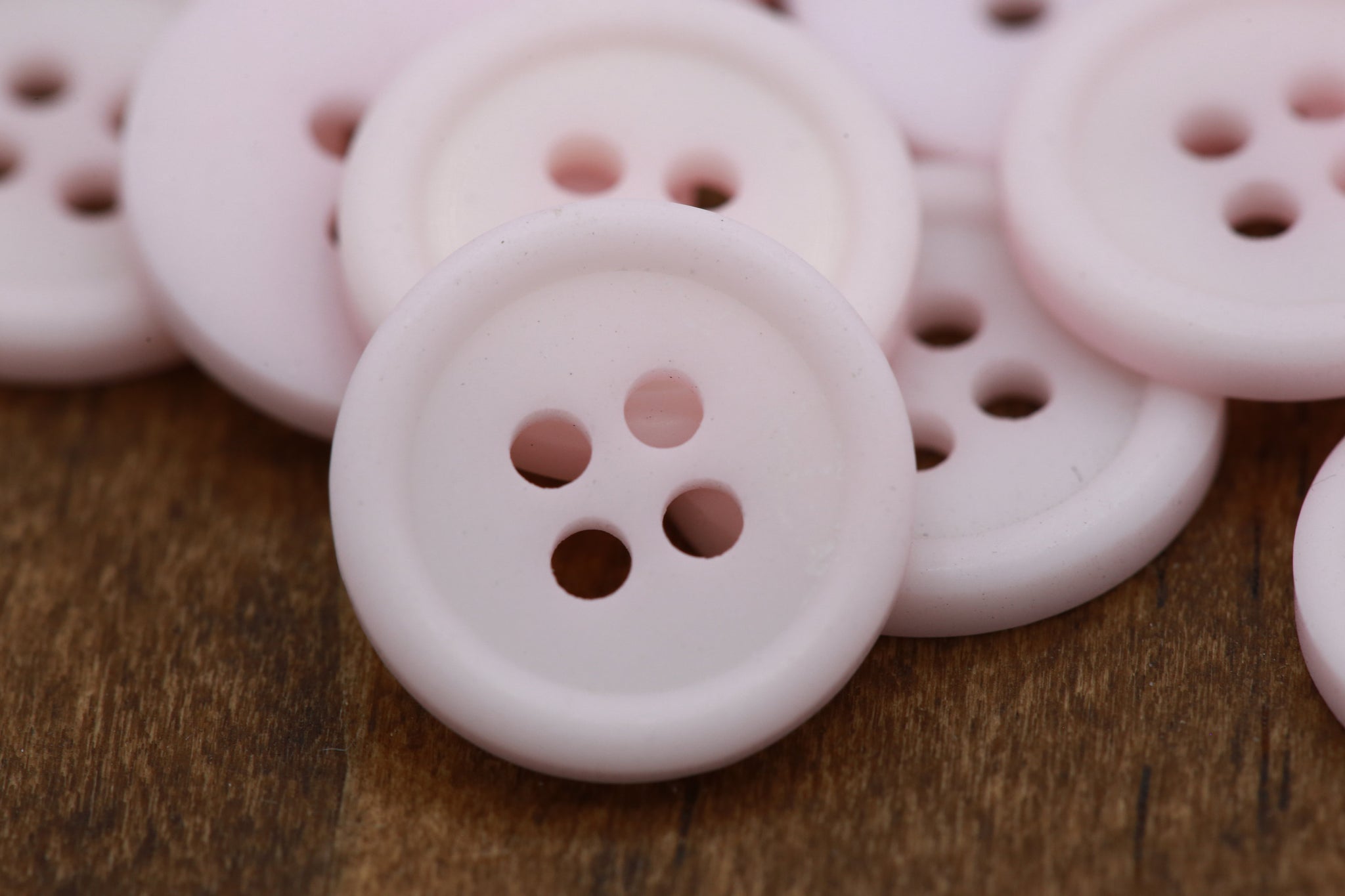 12 Baby Pink Small Plastic Button