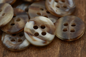 12 Brown Tortoise Small Button