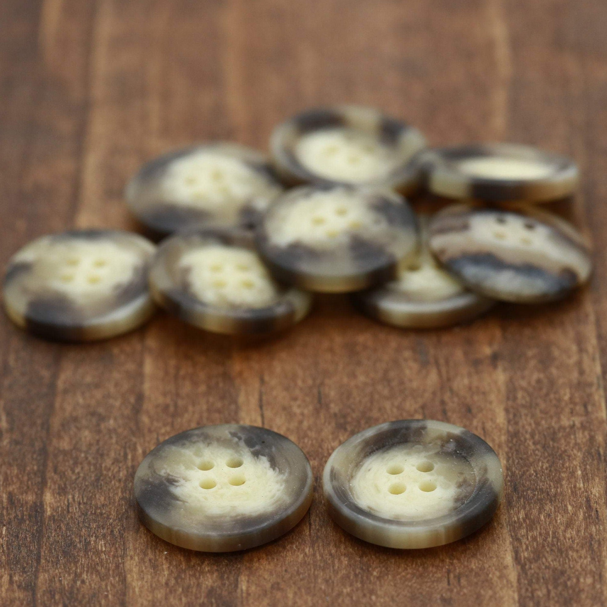 12 Beige Button