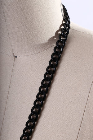 1 Yard 12mm Black Glossy Finish Metal Chain Trim