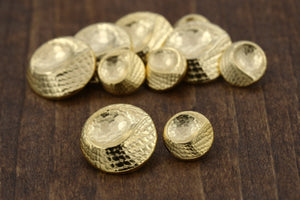 4 Gold Scaled with Meteor Dip Metal Button