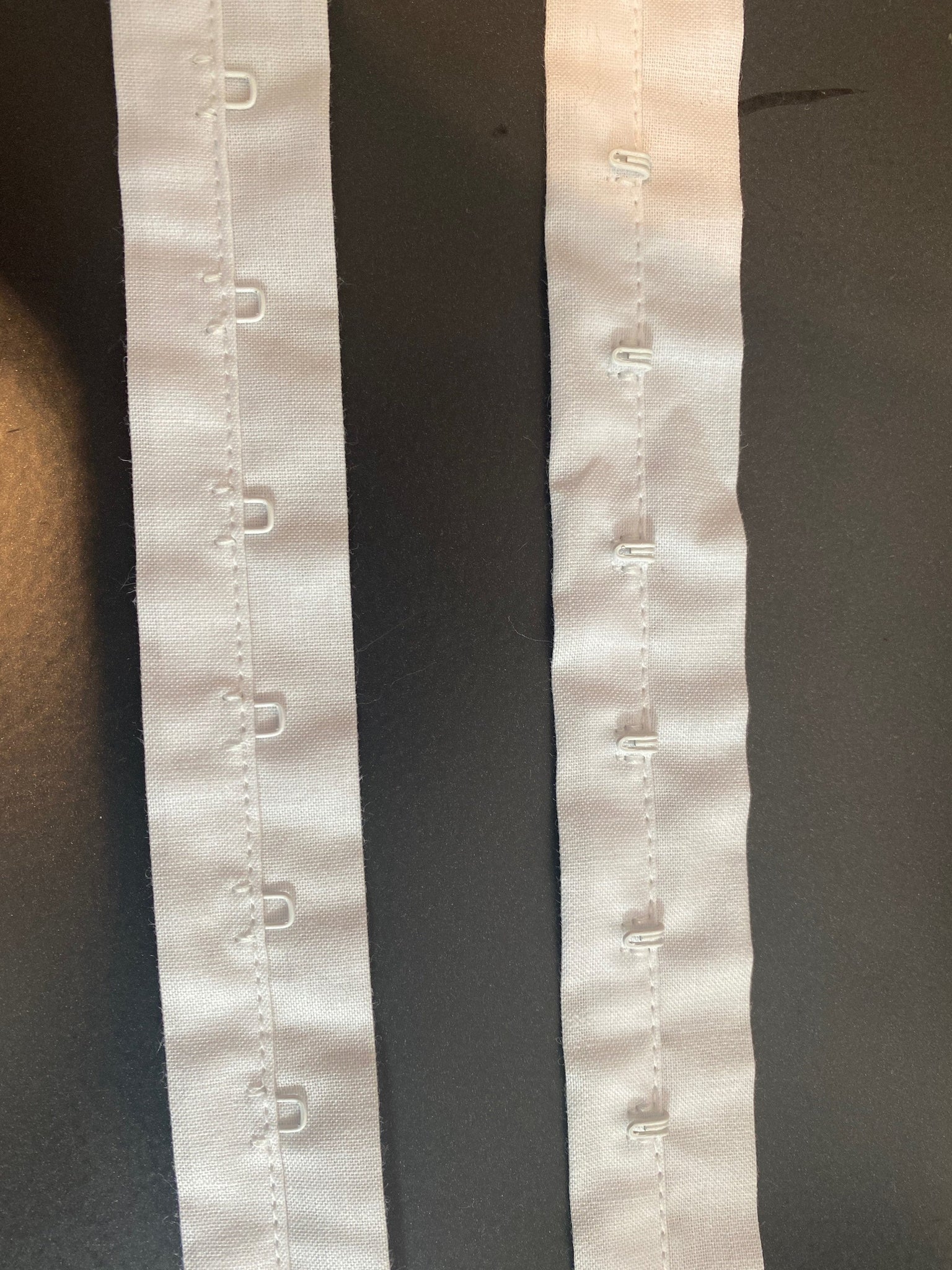 1 Yard 1/2 On Each Side White on White Hook and Eye Tape Set on Cotto –  Trim 2000 Plus