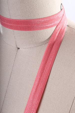 3 Yard 5/8" Coral Pink Fold Over Elastic Stretch Bias Trim