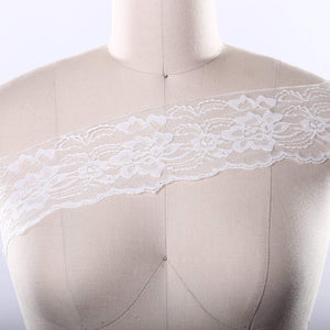 2 Yards Charming White Polyester Floral Lace Trim