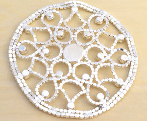 1 Patch/Applique 5" Rhinestone Lustrous Circle Rhinestone