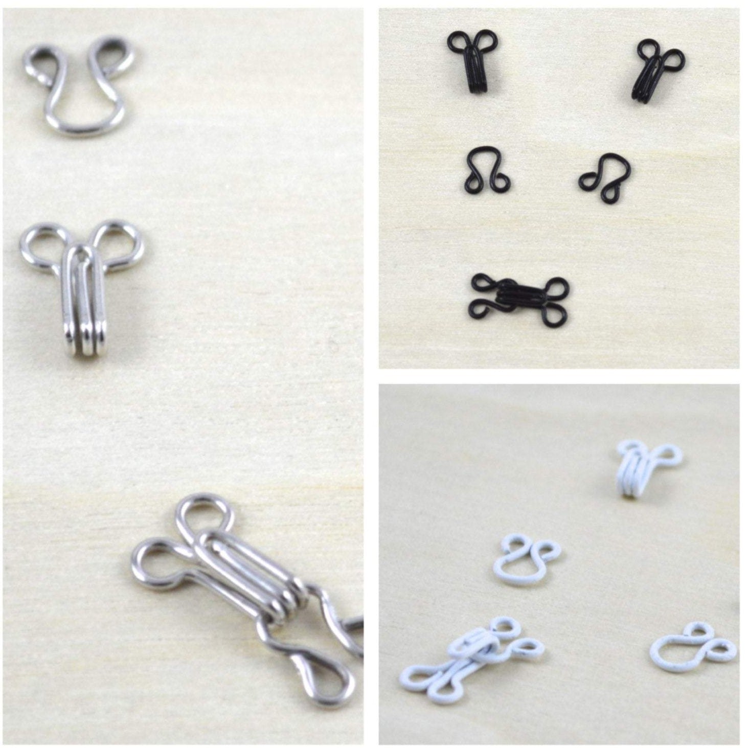 Loose Hook and Eye Clasp: 144 sets (1 Gross)