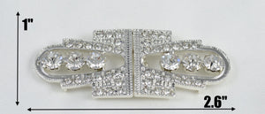 2.6" Raimond's Gold or Silver Rhinestone Clasp/Buckle