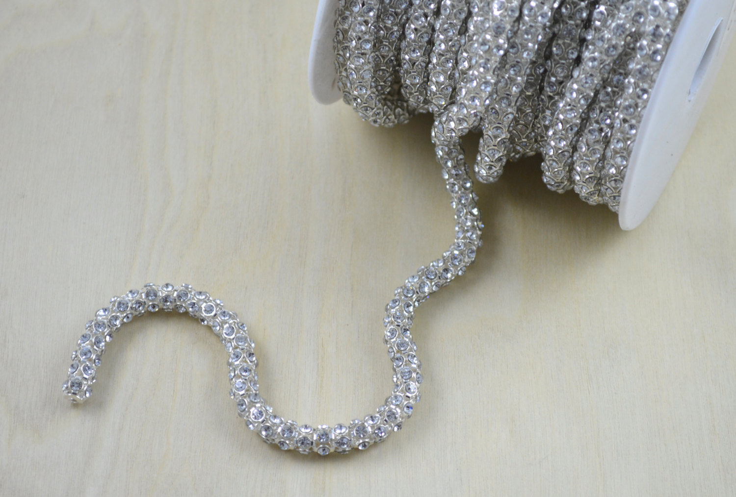 Elasticated Rhinestone Trim 1 Yard 3/8