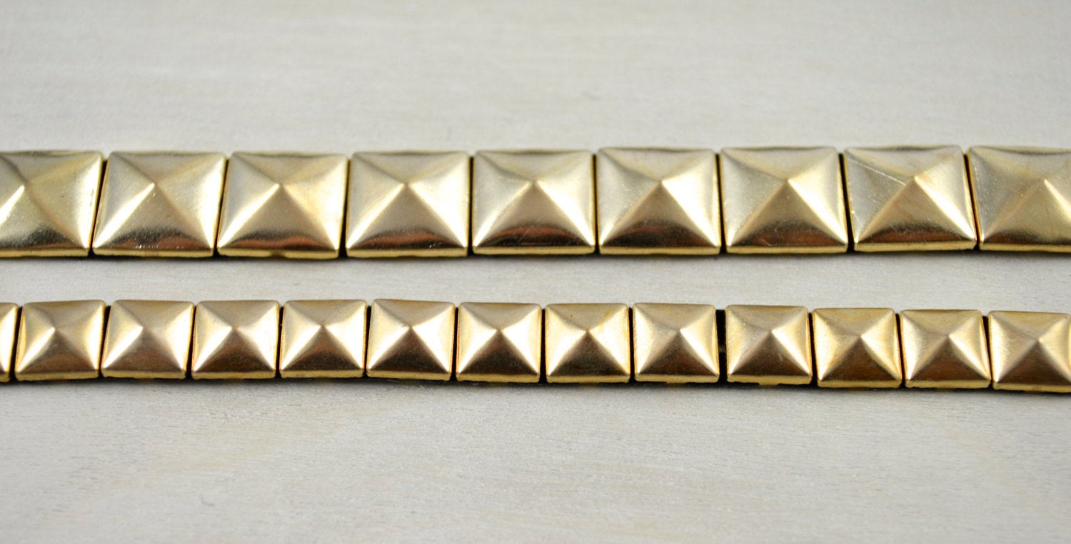 1 Yard 1/2" or 3/8" Iron on Stud Tape Trim: Gold, Silver, Gunmetal and Antique Brass